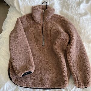 Abercrombie & fitch: cozy half-zip pullover sweatshirt soft Sherpa